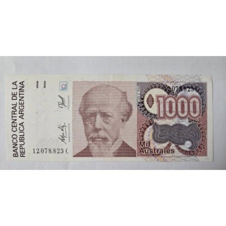 Cédula da Argentina 1000 australes SFE