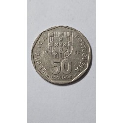 Moeda de Portugal 50 escudos 1988