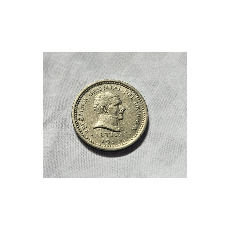 Moeda do Uruguai 2 centesimos 1953