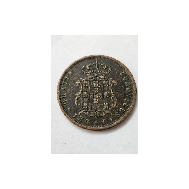 Moeda de Portugal V réis 1868 KM513