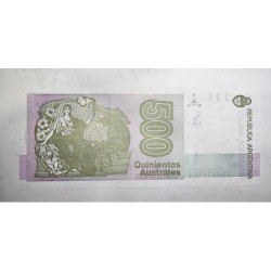 Cédula da Argentina 500 australes P328 FE