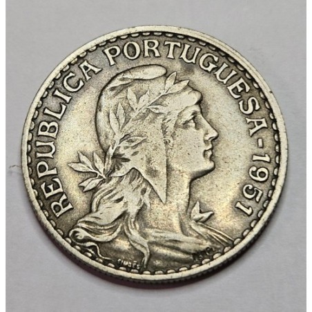 Moeda de Portugal 1 escudo KM578 1951