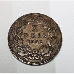 Moeda de Portugal X reis 1882 MBC