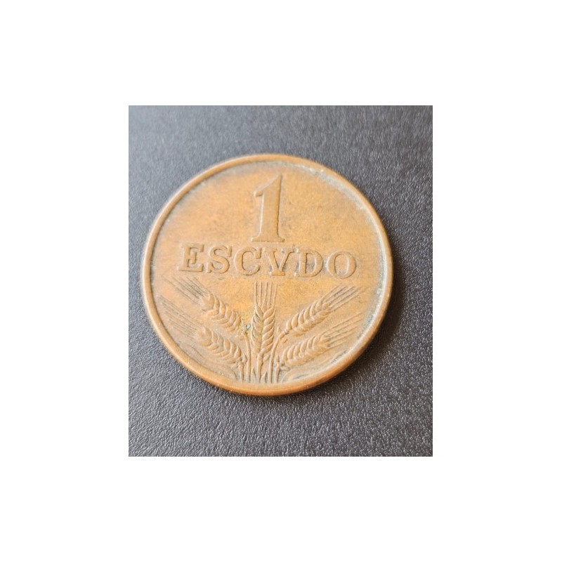 Moeda de Portugal 1 escudo 1974 MBC