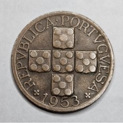 Moeda de Portugal 50 centavos 1953