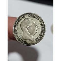 Moeda Prússia Alemanha KM463 2 meio Silber groschen 1856 A