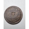 C112 Moeda Brasil XL reis 1753 Carimbo Escudete Cobre Colonia MBC