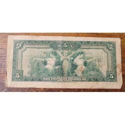 Cédula Brasil 5 mil reis R095 Bc-mbc