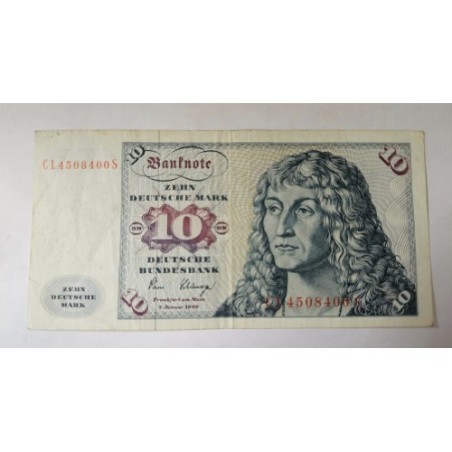 Cédula da Alemanha 10 marcos mbc 1980