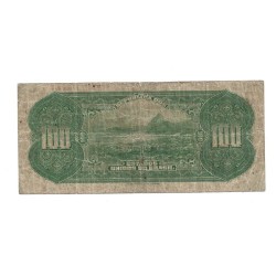 Cédula Brasil 100 mil reis C006 Carimbo 100 cruzeiros MBC