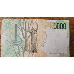 Cédula da Itália 5000 liras P111 Mbc