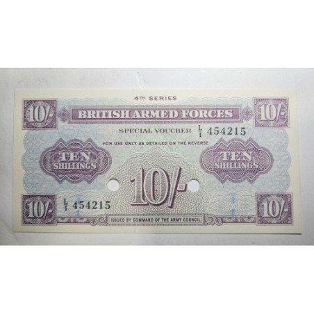 Cédula da Inglaterra 10 shillings British Armed Forces FE