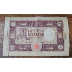 Cédula da Itália 1000 liras 1943 P72a Mbc