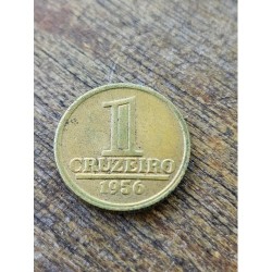Moeda Brasil 1 cruzeiro 1956 módulo reduzido MBC