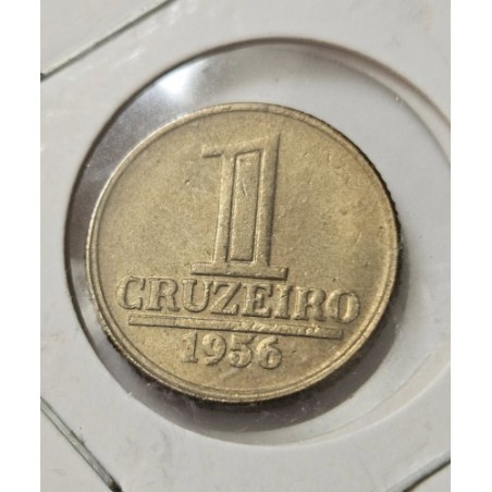 Moeda do Brasil 1 cruzeiro 1956 módulo reduzido soberba
