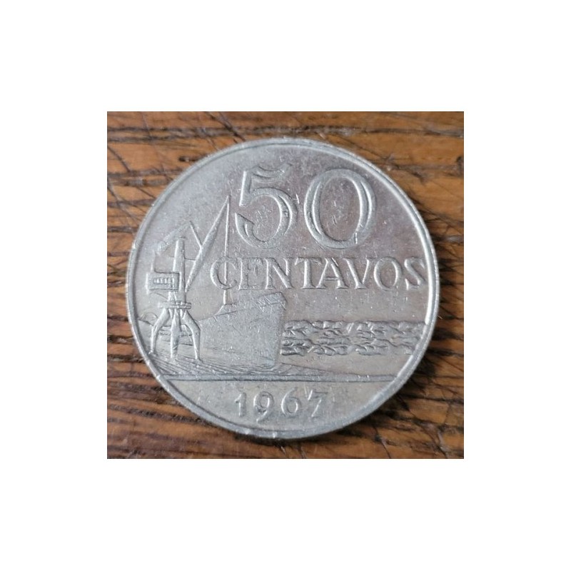 V311 Moeda Brasil 50 centavos 1967 MBC-S