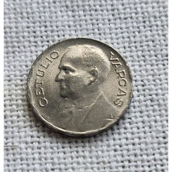 V164 Moeda Brasil 100 reis 1940 Flor de Cunho