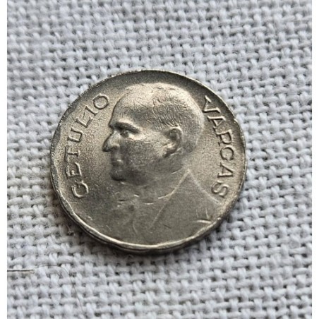 V164 Moeda Brasil 100 reis 1940 Flor de Cunho