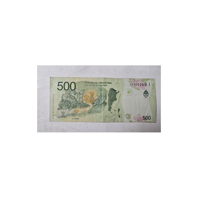 Cédula da Argentina 500 pesos mbc