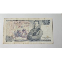 Cédula da Inglaterra 5 libras P389 MBC Rainha Elizabeth II