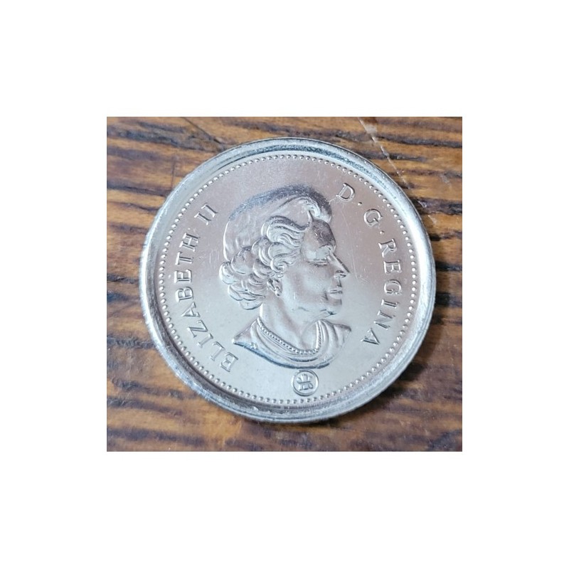 Moeda do Canadá 10 cents 2009 Rainha Elizabeth II