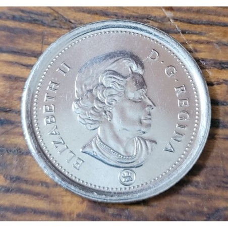 Moeda do Canadá 10 cents 2009 Rainha Elizabeth II
