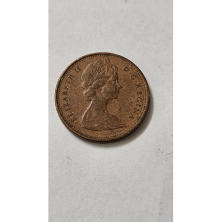 Moeda do Canada 1 cent 1969 Rainha Elizabeth II
