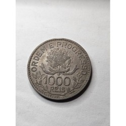Moeda Brasil 1000 reis 1913 estrelas soltas linda patina  Soberba