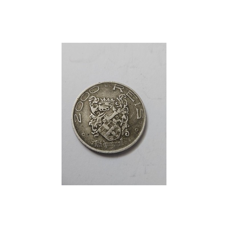 Moeda Brasil republica prata IV centenario Colonização 2000 réis 1932 MBC