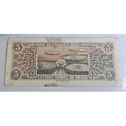 Cédula Brasil 5 cruzeiros indio série 100 Mbc