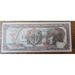Cédula 5 cruzeiros Índio série 079 FE  Escassa