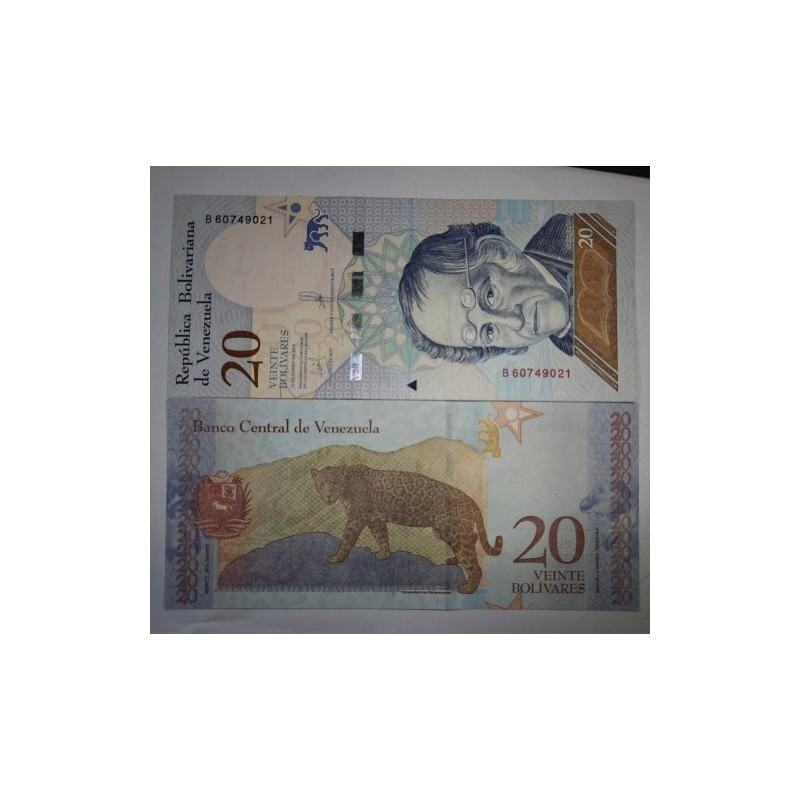 Cédula da Venezuela 20 bolivares 2018 FE