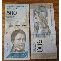 Cédula da Venezuela 500 bolivares 2017  FE P94