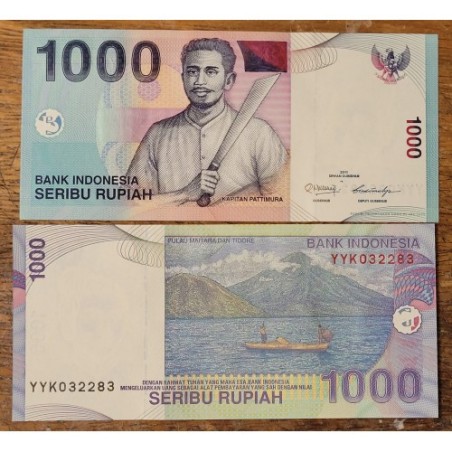 Cédula da Indonesia 1000 rúpias 2011 FE