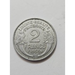 Oportunidade única para colecionadores! Adquira a autêntica moeda de 2 francos da França de 1958, em excelente estado de conserv
