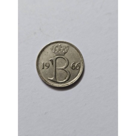 Moeda 25 Centimes Bélgica 1966