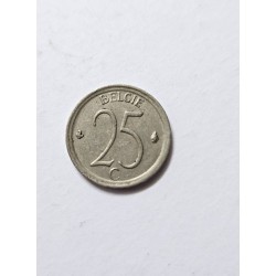 Moeda 25 Centimes Bélgica 1966