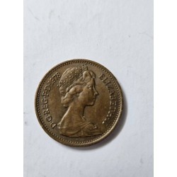 Moeda 1 New Penny Inglaterra 1978 - Rainha Elizabeth II