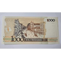 Cédula 1000 Mil Cruzados (1 Cruzeiro Novo) - Machado de Assis - Brasil