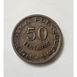 Moeda de Angola 50 centavos 1953 KM75