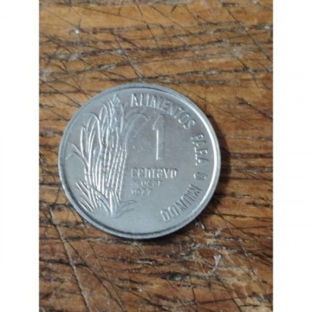 Moeda Brasil 1 centavo FAO 1977 data difícil S-FC