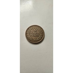 Moeda da Colômbia 2 pesos 1977