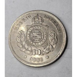 Moeda brasil 100 reis 1886 Soberba