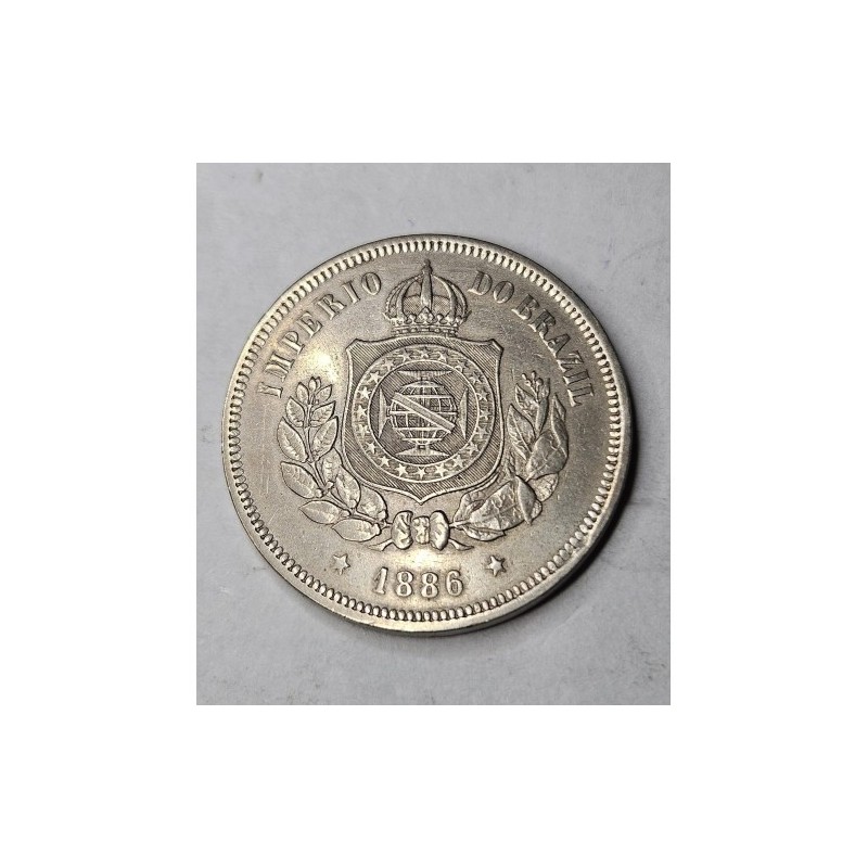 Moeda brasil 100 reis 1886 Soberba