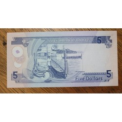 Cédula das Ilhas Salomão 5 dolares FE P26