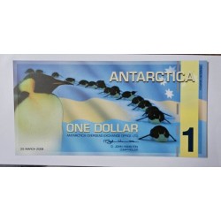 Cedula da Antártida 1 dolar 2008 fantasia FE