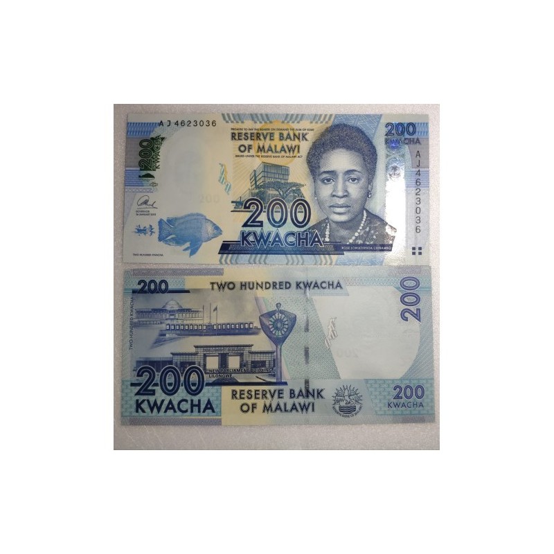 Cédula de Malawi 200 kwatcha 2013 FE