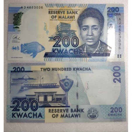 Cédula de Malawi 200 kwatcha 2013 FE