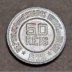 moeda Brasil 50 reis 1922 Soberba-FC