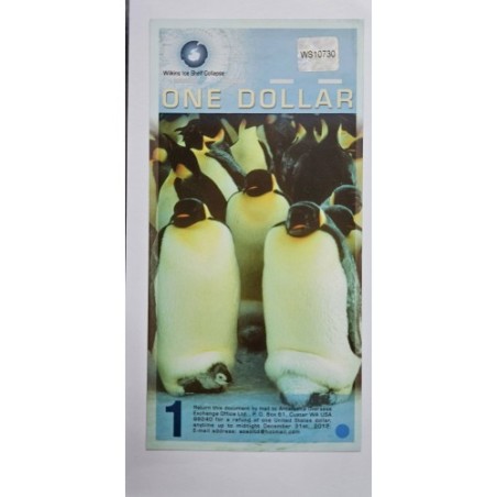 Cedula da Antártida 1 dolar 2008 fantasia FE